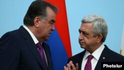 Emomali Rahmon və Serzh Sarkisian