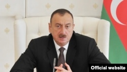 Azerbaijan - President Ilham Aliyev speaks at a cabinet meeting in Baku, 13Apr2014.