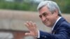 POLAND -- Armenia's President Serzh Sarkisian arrives for the second day of NATO Summit in Warsaw, July 9, 2016