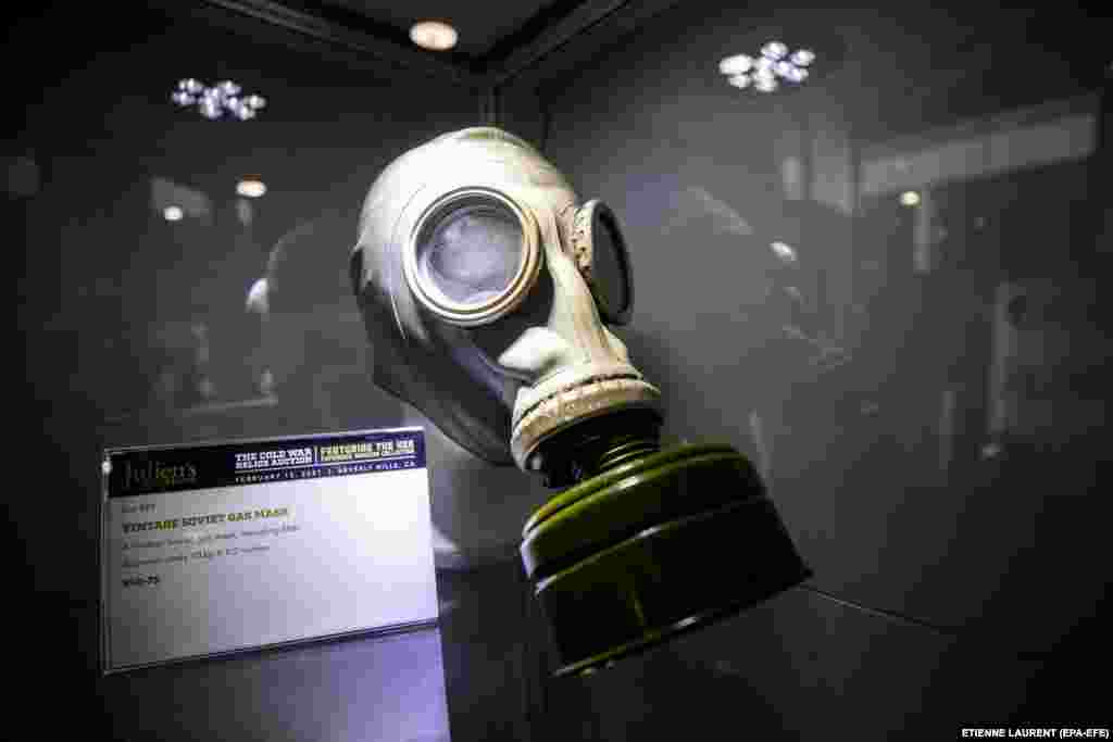 A Soviet-era gas mask