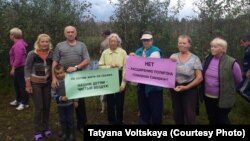 В окрестностях Петербурга дачники требуют сохранения чистой окружающй среды. 4 сентября 2016