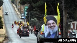 حامیان حزب‌الله در مرز لبنان و اسرائیل