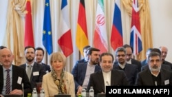 Abbas Araghchi (Center-Right), Iran's deputy foreign minister and the Secretary General of the European Union's External Action Service (EEAS) Helga Schmid (Center-Left). March 6, 2019