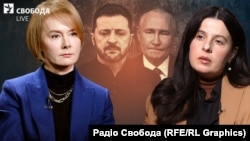 Лана Зеркаль і ведуча програми Свобода Live Власта Лазур