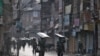 نیروهای امنیت هند در خیابان های سرینگر 