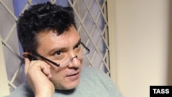 Boris Nemtsov in a Moscow court on January 3