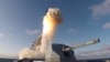 Rachetă de croazieră Kalibr lansată de pe fregata Amiral Gorșkov la un exercițiu naval din 2019 (arhivă)