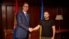 Президент Украины Владимир Зеленский встретился с президентом Сербии Александром Вучичем в Афинах