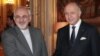 لوران فابیوس و محمدجواد ظریف، وزرای خارجه فرانسه و ایران