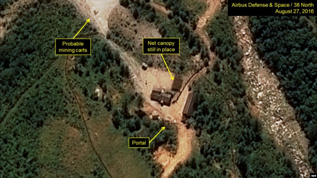 Satelitski snimak poligona za nuklearne probe, Sjeverna Koreja, arhivska fotografija