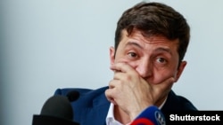 Ukrainian President Volodymyr Zelenskiy won in an April landslide. 