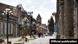 Armenia -- A street in Gyumri.