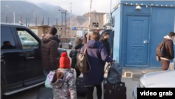 Armenia - Iranians cross into Armenia through the Agarak checkpoint, March 5, 2026.