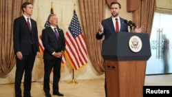 Պակիստան - ԱՄՆ փոխնախագահ Ջեյ Դի Վենսը Իսլամաբադում ճեպազրույցի ժամանակ, 12-ը ապրիլի, 2026թ.