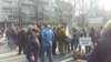 Protest radnika Željezare pred vladom Federacije BiH u februaru 2017.