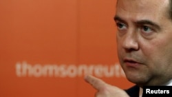 Dmitri Medvedev vorbind pentru agenţia Reuters