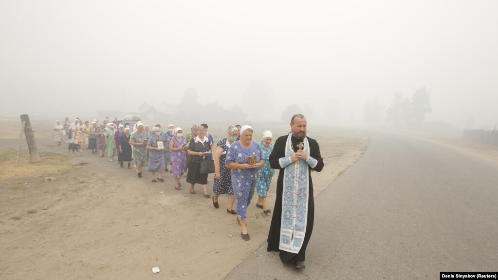 O procesiune religioasă în Rusia