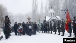 Похороны Олега Пешкова, Липецк, 2 декабря 2015 года