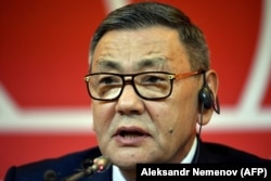 Gafur Rakhimov when he was newly elected president of the International Boxing Association in 2018.