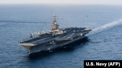 The Nimitz-class aircraft carrier USS Abraham Lincoln (CVN 72) transits the Arabian Sea, January 19, 2012. File photo