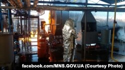 Місце загорання на підприємстві у селі Сонцедарівка, Харківщина, 10 березня 2017 року