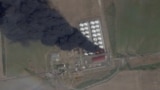 Пожар на нефтебазе в Ростовской области после атаки БПЛА в конце августа 2024 г. Иллюстративная фотография