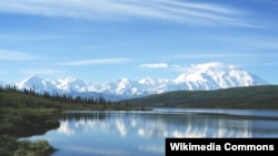 Mount McKinley and Wonder Lake in Denali National Park, Alaska