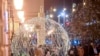 People visit the Christmas market in Debrecen, Hungary.&nbsp;