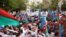 Azerbaijan -- A rally in front of the Iranian Embassy in downtown Baku, 11May2012 .