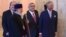 Armenia - President Serzh Sarkisian, Catholicos Garegin II and Prince Charles arrive for a concert of the Armenian State Youth Orchestra in Yerevan, 29May2013.