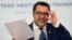 Matteo Salvini olasz miniszterelnök-helyettes, infrastrukturális és közlekedési miniszter sajtótájékoztatót tart a G7-ek közlekedési minisztereinek találkozóján Milánóban, Olaszországban 2024. április 13-án