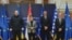 Predsednica Skupštine Srbije Ana Brnabić i predsednik ukrajinskog parlamenta, Vrhovne Rade, Ruslan Stefančuk (prvi s leva), Beograd, 8. jul 2026.
