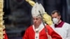 Папа Францішак падчас імшы ў Ватыкане, 28 сакавіка 2021