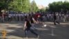 Protesters Continue To Block Street In Yerevan Over Electricity Rate Hikes