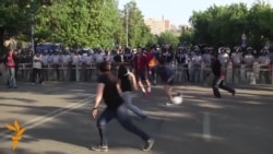 Yerevan Activists Play Amid The Protests