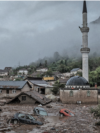 Bosnia and Herzegovina -- Cover photo for infographics about how many buildings were destroyed in flash floods and landslides in the southern town of Jablanica, October 11, 2024