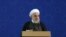 Iranian President Hassan Rouhani , speaking in Tehran on April 30, 2019.