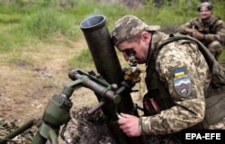 Украінскі салдат на полі бою
