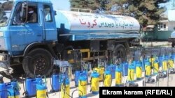 آمادگیها برای ضد عفونی کردن شهر در فاریاب
