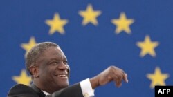 mJEKU, Denis Mukwege, gjatë ndarjes së çmimit 'Sakharov' në Parlamentin Evropian.
