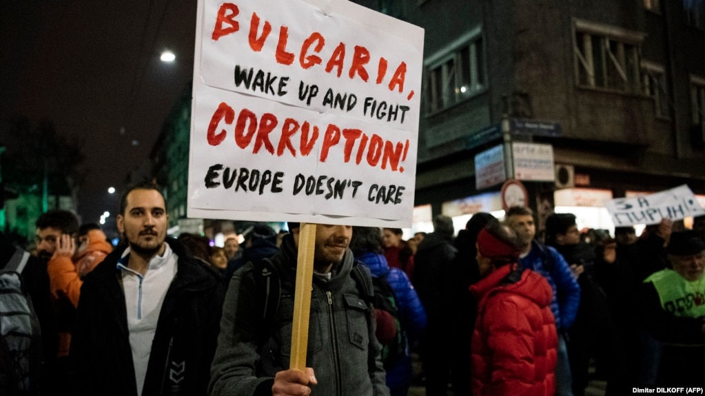 La o demonstrație anticorupție în Bulgaria