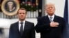 Прэзыдэнты ЗША Дональд Трамп (справа) і Францыі Эманюэль Макрон, Вашынгтон, 24 красавіка 2018 году