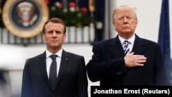 Emanuel Makron i Donald Tramp, Bela kuća 24. april