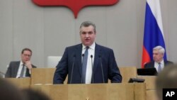 Leonid Sluțki, liderul Partidului Liberal Democrat din Rusia (LDPR), e unul dintre candidații la prezidențialele din Rusia.