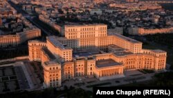 Romania -- The imposing Palace of the Parliament in the centre of Bucharest, 8 June 2014