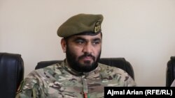  Gunduz polisyýasynyň başlygy Manzor Stanikzaý Azatlyk radiosynyň Oawgan gullugyna interwiýu berýär. 25-nji awgust, 2019. 