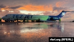 Самолет TezJet завалился набок. Бишкек, Кыргызстан. 7 июля 2026 года.