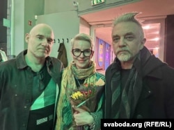 Рэжысэр фільму Эймантас Бяліцкас, аўтар сцэнару Александрына Глаголева, аўтар музыкі Андрус Мамантавас. Вільня, 8 красавіка 2026