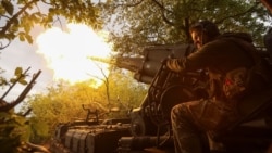 Ukrainian artillery near the front line in Donetsk region, Ukraine, May 2025. (file photo)