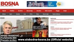 Naslovnica portala Slobodna Bosna, 27. februar 2016.